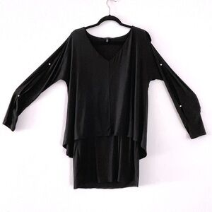 White House Black Market Long Sleeve Double Layer Tunic Dress